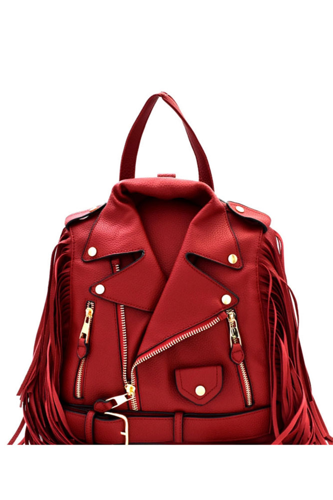 Moto Jacket (Faux) Leather Fringe Backpack : DONNARD'S (667 x 1001 Pixel)